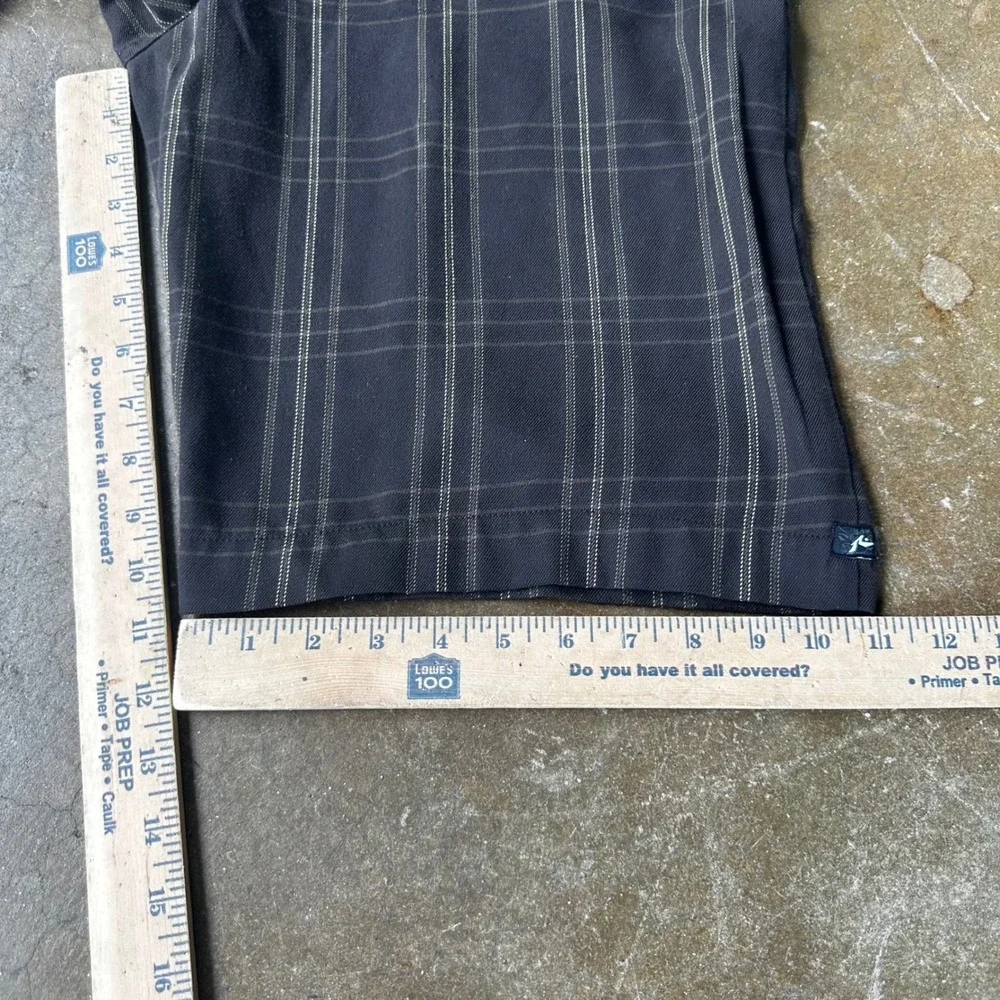 Rusty Plaid Walk Shorts Mens 32 Black Surf Skate Casual Cargo Style